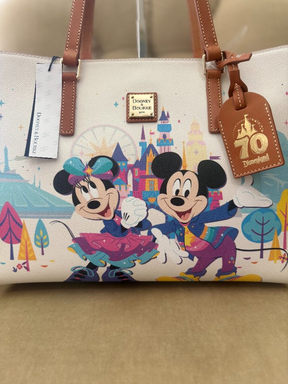 NEW Auth DOONEY & BOURKE X MICKEY & FRIENDS LTD DISNEYLAND 70th ANNIVERSARY TOTE